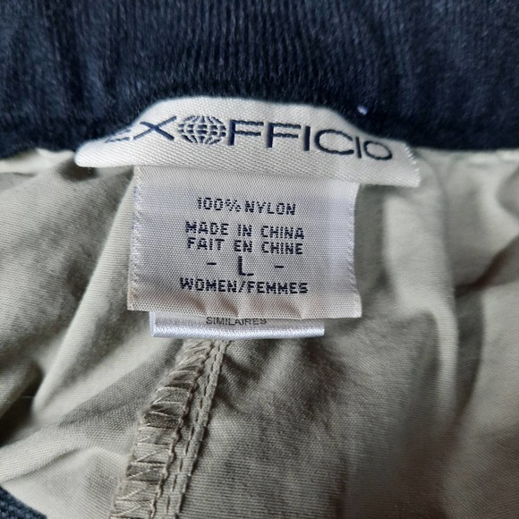 ExOffico Women's Convertible Zip Off Nylon Beige Cargo‎ Pants L - Picture 7 of 8